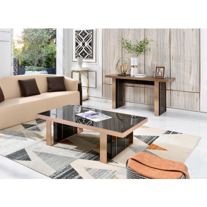 LA Furniture Cartier Modern Black & Rosegold Coffee Table VGVCCT-A002 Contemporary Style by Vig Furnitrue Number 74329 Catch Home Goods