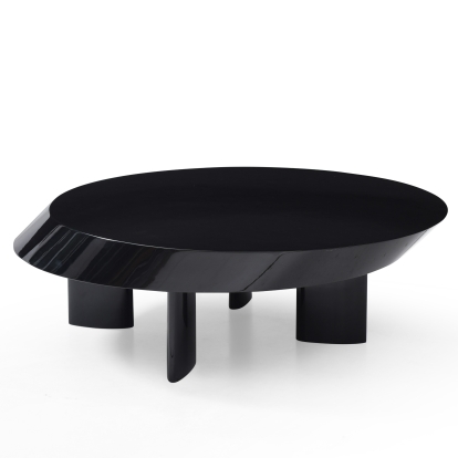 LA Furniture CT106 Sample Black High Gloss Round Coffee Table VGVC-CT106 Contemporary Style by Vig Furnitrue Number 83343 Catch Home Goods