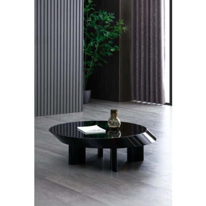 LA Furniture CT106 Sample Black High Gloss Round Coffee Table VGVC-CT106 Contemporary Style by Vig Furnitrue Number 83343 Catch Home Goods