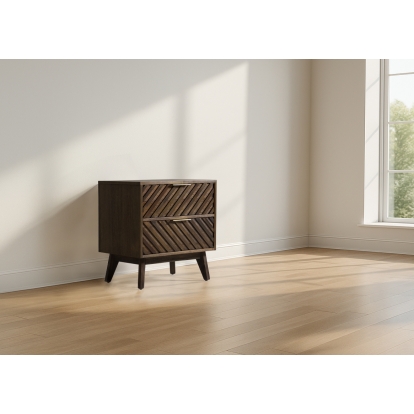 LA Furniture Daisy Mid-Century Dark Acacia Nightstand VGWDKYOTO-NS Contemporary Style by Vig Furnitrue Number 77663 Catch Home Goods