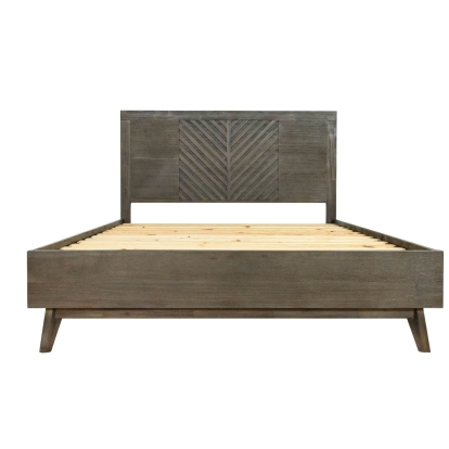 LA Furniture Daisy Mid-Century Dark Acacia Bed VGWDKYOTO-BED Contemporary Style by Vig Furnitrue Number 77661|77662 Catch Home Goods