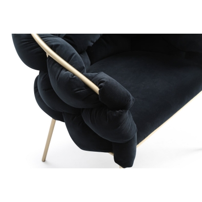 LA Furniture Debra Modern Black Velvet + Brushed Brass Dining Chair VGVCB202A Contemporary Style by Vig Furnitrue Number 77601 Catch Home Goods