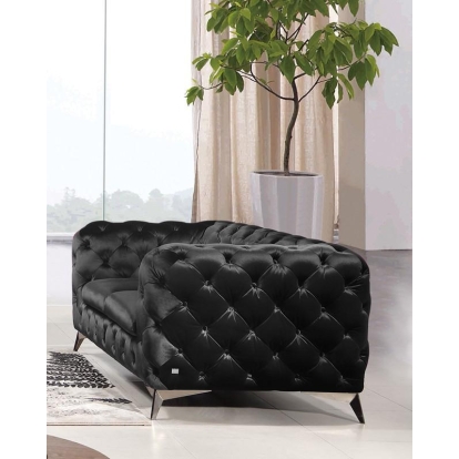 LA Furniture Delilah Modern Black Fabric Loveseat VGCA1546-BLK-L Contemporary Style by Vig Furnitrue Number 73447 Catch Home Goods