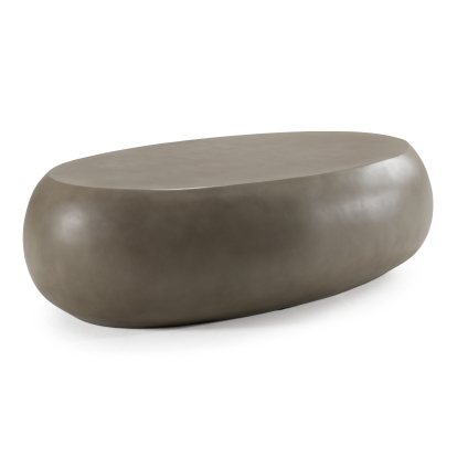 LA Furniture Denny Modern Grey Concrete Large Oval Coffee Table VGGR-675486-GRY Contemporary Style by Vig Furnitrue Number 85686 Catch Home Goods