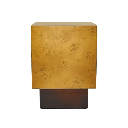 LA Furniture Derek Modern Metal & Antique Copper End Table VGVCET129-GRY-ET Contemporary Style by Vig Furnitrue Number 78576 Catch Home Goods