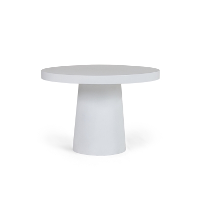 LA Furniture Desoto Modern White Concrete Round Dining Table VGGR-630510-WHT Contemporary Style by Vig Furnitrue Number 81835 Catch Home Goods