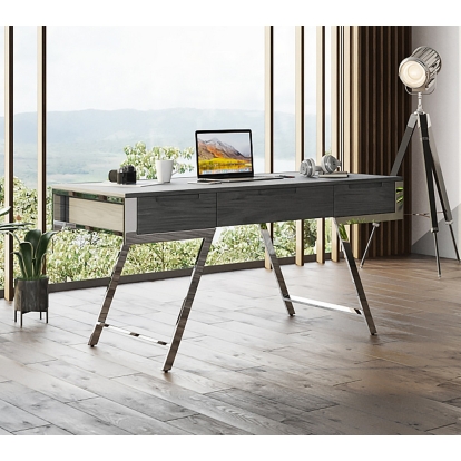 LA Furniture Dessart Modern Elm Grey Office Desk VGBBMQ1305-GRY-DESK Contemporary Style by Vig Furnitrue Number 77962 Catch Home Goods