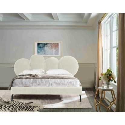 LA Furniture Destiny Eastern King Contemporary White Sherpa Bubble Bed VGODZW-20104-WHT-BED-EK Contemporary Style by Vig Furnitrue Number 79165 Catch Home Goods