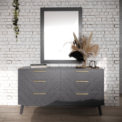 LA Furniture Diana Modern Grey Ash Dresser VGMABR-132-DRS Contemporary Style by Vig Furnitrue Number 80514 Catch Home Goods