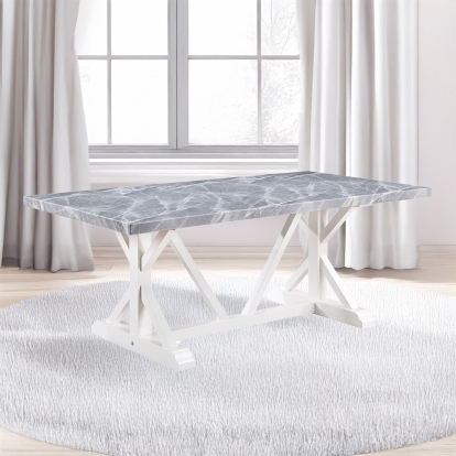 Acme Hollyn Dining Table with Engineered Stone Top Model DN02159