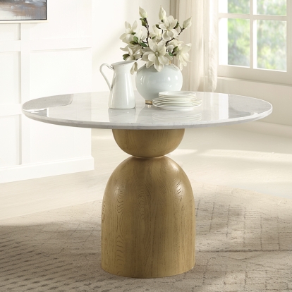 Acme Kala Round Dining Table with Marble Top Model DN02390