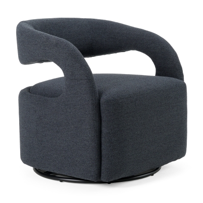 LA Furniture Dowsett Modern Charcoal Fabric Swivel Accent Chair VGRH-RHT-638-BLK Contemporary Style by Vig Furnitrue Number 82494 Catch Home Goods