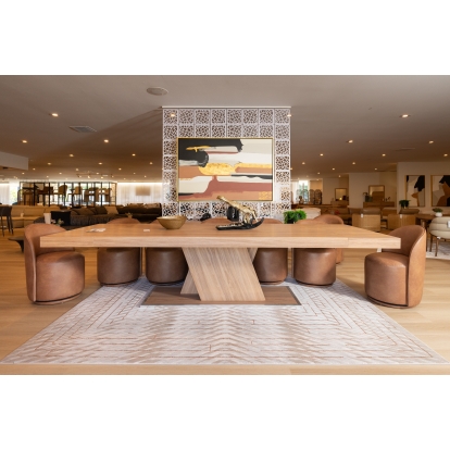 LA Furniture Correa Modern Brown Vegan Leather Swivel Dining Chair VGKK-KF.Y1179-BRN Contemporary Style by Vig Furnitrue Number 82207|82207A Catch Home Goods