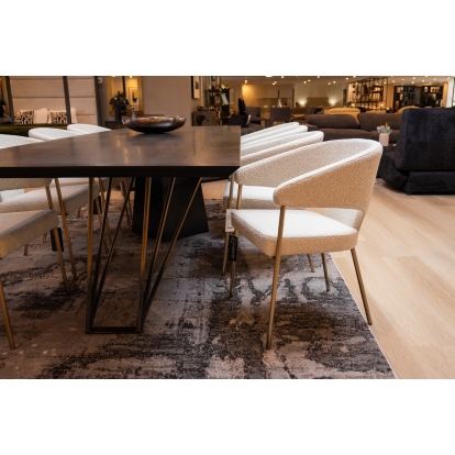 LA Furniture Claudine Modern Light Grey Fabric & Antique Brass Dining Chair VGGAGA-6214CH-1-LTGRY-4 Contemporary Style by Vig Furnitrue Number 81463 Catch Home Goods