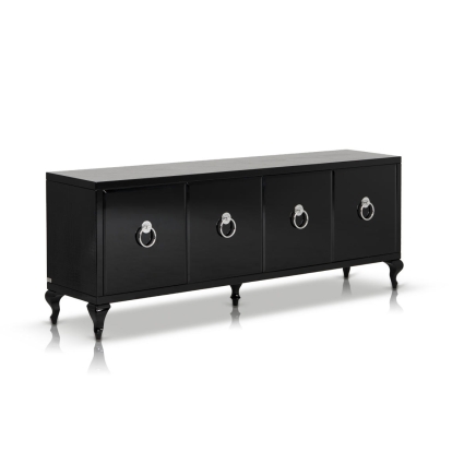 LA Furniture Bellagio Transitional Black Crocodile Lacquer Buffet VGUNRC107-240 Contemporary Style by Vig Furnitrue Number 14953A Catch Home Goods