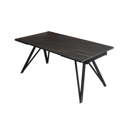 LA Furniture Bobby Modern Black Ceramic Extendable Dining Table VGYF-DT8936-BLK-DT Contemporary Style by Vig Furnitrue Number 79936 Catch Home Goods