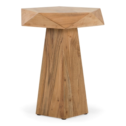 LA Furniture Duffy Modern Acacia Pentagon End Table VGBR-ART-82626 Contemporary Style by Vig Furnitrue Number 85723 Catch Home Goods