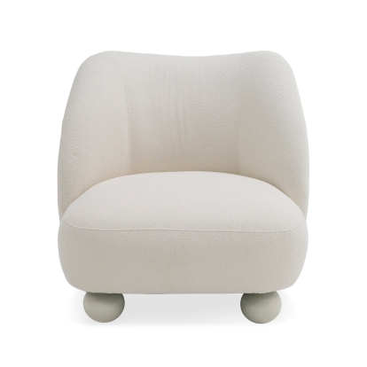LA Furniture Duran Contemporary White Fabric Accent Chair VGOD-ZW-23056-WHT Contemporary Style by Vig Furnitrue Number 81049 Catch Home Goods
