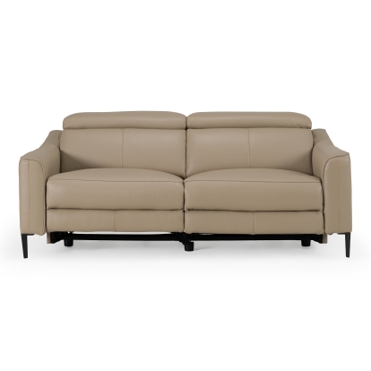 LA Furniture Eden Modern Taupe Leather Sofa With 2 Recliners VGKV-KM.5012-SOFA-SAND Contemporary Style by Vig Furnitrue Number 83370|83370A Catch Home Goods