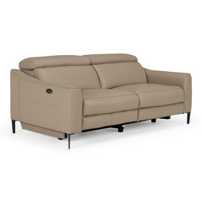 LA Furniture Eden Modern Taupe Leather Sofa With 2 Recliners VGKV-KM.5012-SOFA-SAND Contemporary Style by Vig Furnitrue Number 83370|83370A Catch Home Goods