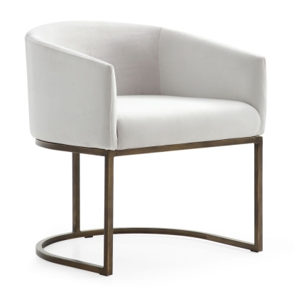 LA Furniture Elisa Modern Beige Velvet & Brass Dining Chair VGVCB8369-BG-DC Contemporary Style by Vig Furnitrue Number 78646 Catch Home Goods