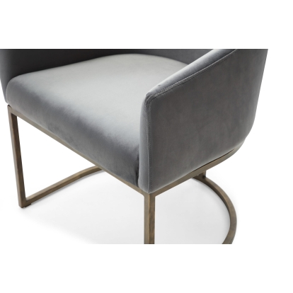 LA Furniture Elisa Modern Grey Velvet & Brass Dining Chair VGVCB8369-GRY-DC Contemporary Style by Vig Furnitrue Number 78647 Catch Home Goods
