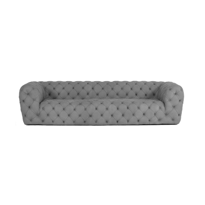 LA Furniture Ellington Italian Grey Nubuck Leather 3-Seater Sofa VGCCRIALTO-GRY-3-S Contemporary Style by Vig Furnitrue Number 83140 Catch Home Goods