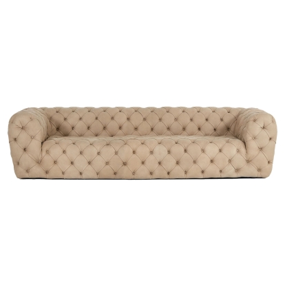 LA Furniture Ellington Italian Beige Nubuck Leather 3-Seater Sofa VGCCRIALTO-CML-3-S Contemporary Style by Vig Furnitrue Number 79145|83141 Catch Home Goods