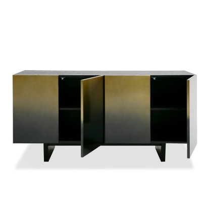 LA Furniture Elmira Glam Black Ash + Gradient Stainless Steel Buffet VGGMW-1658-BUF Contemporary Style by Vig Furnitrue Number 81018 Catch Home Goods