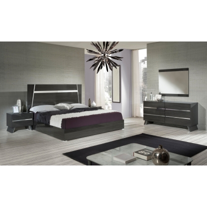 LA Furniture Eastern King Emporio Italian Modern Grey Bedroom Set VGACEMPORIO-SET-EK Contemporary Style by Vig Furnitrue Number 73869 Catch Home Goods