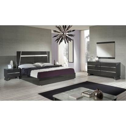 LA Furniture Eastern King Emporio Italian Modern Grey Bedroom Set VGACEMPORIO-SET-EK Contemporary Style by Vig Furnitrue Number 73869 Catch Home Goods