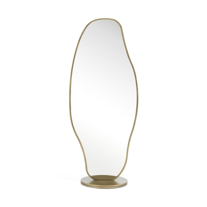 LA Furniture Esteem Modern Antique Brass Freestanding Mirror VGFA-SA549 Contemporary Style by Vig Furnitrue Number 83079 Catch Home Goods
