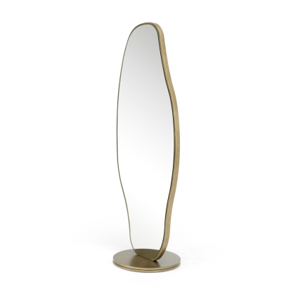 LA Furniture Esteem Modern Antique Brass Freestanding Mirror VGFA-SA549 Contemporary Style by Vig Furnitrue Number 83079 Catch Home Goods