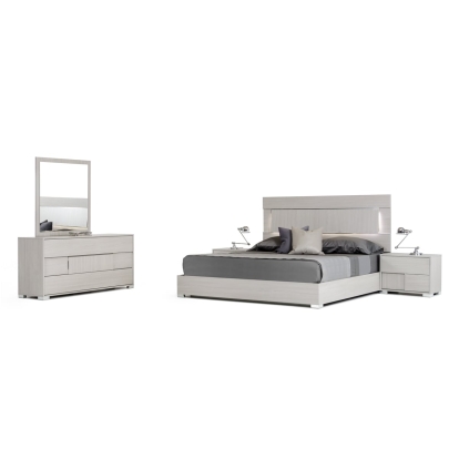 LA Furniture California King Ethan Italian Modern Grey Bedroom Set VGACETHAN-SET-GRY-CK Contemporary Style by Vig Furnitrue Number 73466 Catch Home Goods