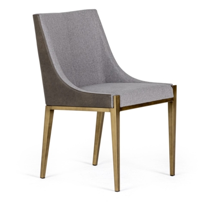 LA Furniture Fairview Modern Grey & Brass Dining Chair VGGA-6947CH-GRY-B-DC Contemporary Style by Vig Furnitrue Number 79754 Catch Home Goods