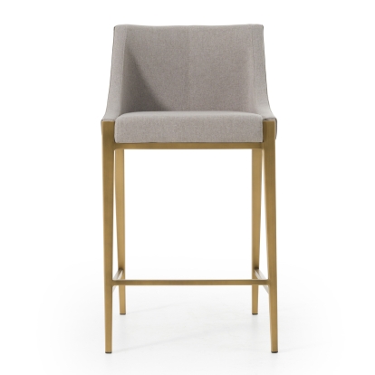 LA Furniture Fairview Contemporary Grey + Brass Counter Stool VGGA-6947CH-C-GRY-CS Contemporary Style by Vig Furnitrue Number 79756 Catch Home Goods