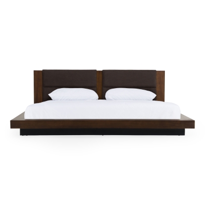 LA Furniture Fantasia Dark Walnut/Dark Grey Bed and Two Nightstands VGWDHL-W01-BED-2NS Contemporary Style by Vig Furnitrue Number 77592|77593 Catch Home Goods