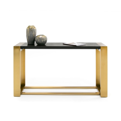 LA Furniture Fauna Modern Wenge and Brass Console Table VGBB-BN-2X-WB-BRN-CT Contemporary Style by Vig Furnitrue Number 79843 Catch Home Goods