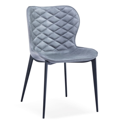 LA Furniture Felicia Modern Grey & Black Dining Chair (Set of 2) VGHR3588-GRY-DC Contemporary Style by Vig Furnitrue Number 78110Z Catch Home Goods