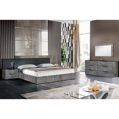 LA Furniture California King Ferrara Modern Volcano Oxide Grey Bed VGACFERRARA-BED-CK Contemporary Style by Vig Furnitrue Number 78393A Catch Home Goods