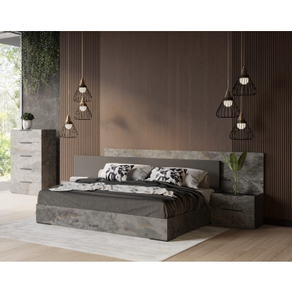 LA Furniture Ferrara Modern Volcano Oxide Grey Bedroom Set VGACFERRARA-SET Contemporary Style by Vig Furnitrue Number 81670|81671|81862 Catch Home Goods