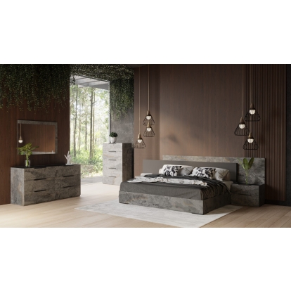 LA Furniture Queen Ferrara Modern Volcano Oxide Grey Bedroom Set VGACFERRARA-SET-Q Contemporary Style by Vig Furnitrue Number 81670 Catch Home Goods