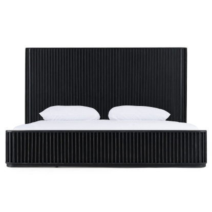 LA Furniture Fields Modern Black Acacia Bed VGWD-VGD2-BED-BLK Contemporary Style by Vig Furnitrue Number 82585|82586 Catch Home Goods