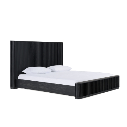 LA Furniture Fields Modern Black Acacia Bed VGWD-VGD2-BED-BLK Contemporary Style by Vig Furnitrue Number 82585|82586 Catch Home Goods