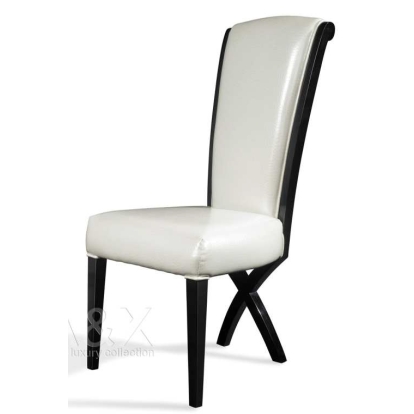 LA Furniture Xena Transitional X-Leg Dining Chair VGUNAC013 Contemporary Style by Vig Furnitrue Number 12963 Catch Home Goods