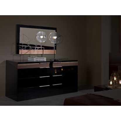 LA Furniture Alaska Black Mirror VGWCALASKA-BLK-MI Contemporary Style by Vig Furnitrue Number 12673 Catch Home Goods