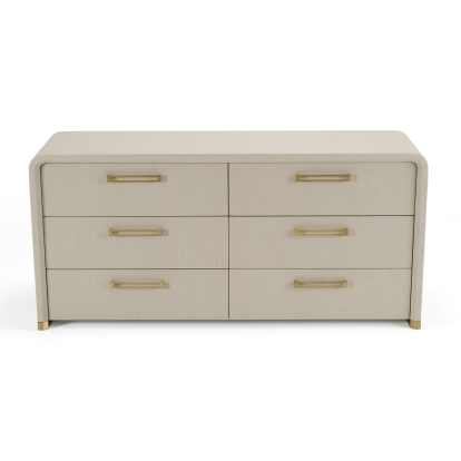 LA Furniture Florence Modern Beige Leatherette + Gold Dresser VGVC-J2410-D Contemporary Style by Vig Furnitrue Number 82676 Catch Home Goods