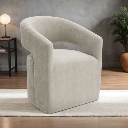 Furniture Of America Tresa Contemporary Taupe Arm Chair With Casters Model FM-AC3002TP