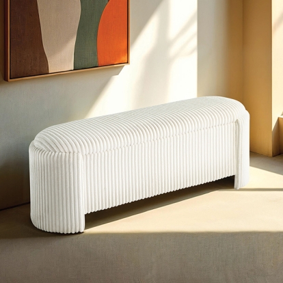 Furniture Of America Grainne Contemporary White Storage Bench Model FM-AC8007WH