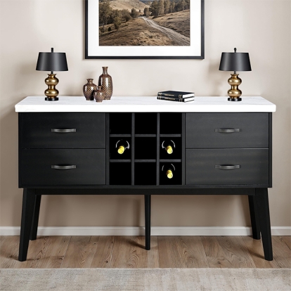 Furniture Of America Shildon Contemporary Black/White Server Model FM-AC9002SV